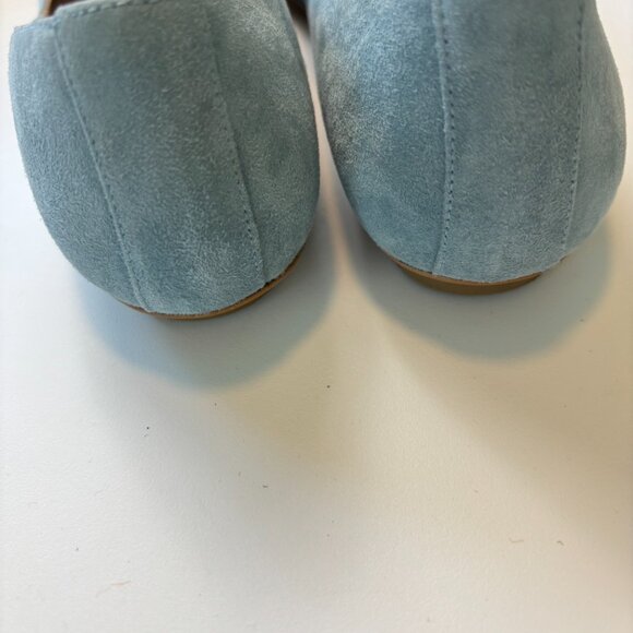 Pura Lopez Suede Pointed Ballet Flats Sky Blue EU 39 Designer Spring Summer Lady - Picture 4 of 8